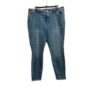 Old Navy Rockstar Super Skinny High Rise Jeans Womens 16 Medium Wash Blue Denim